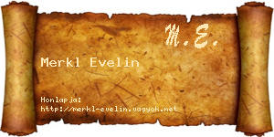 Merkl Evelin névjegykártya